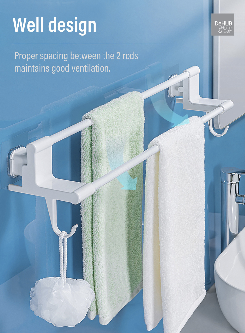 KOREA DeHUB Vacuum Pad Towel Hanger-5